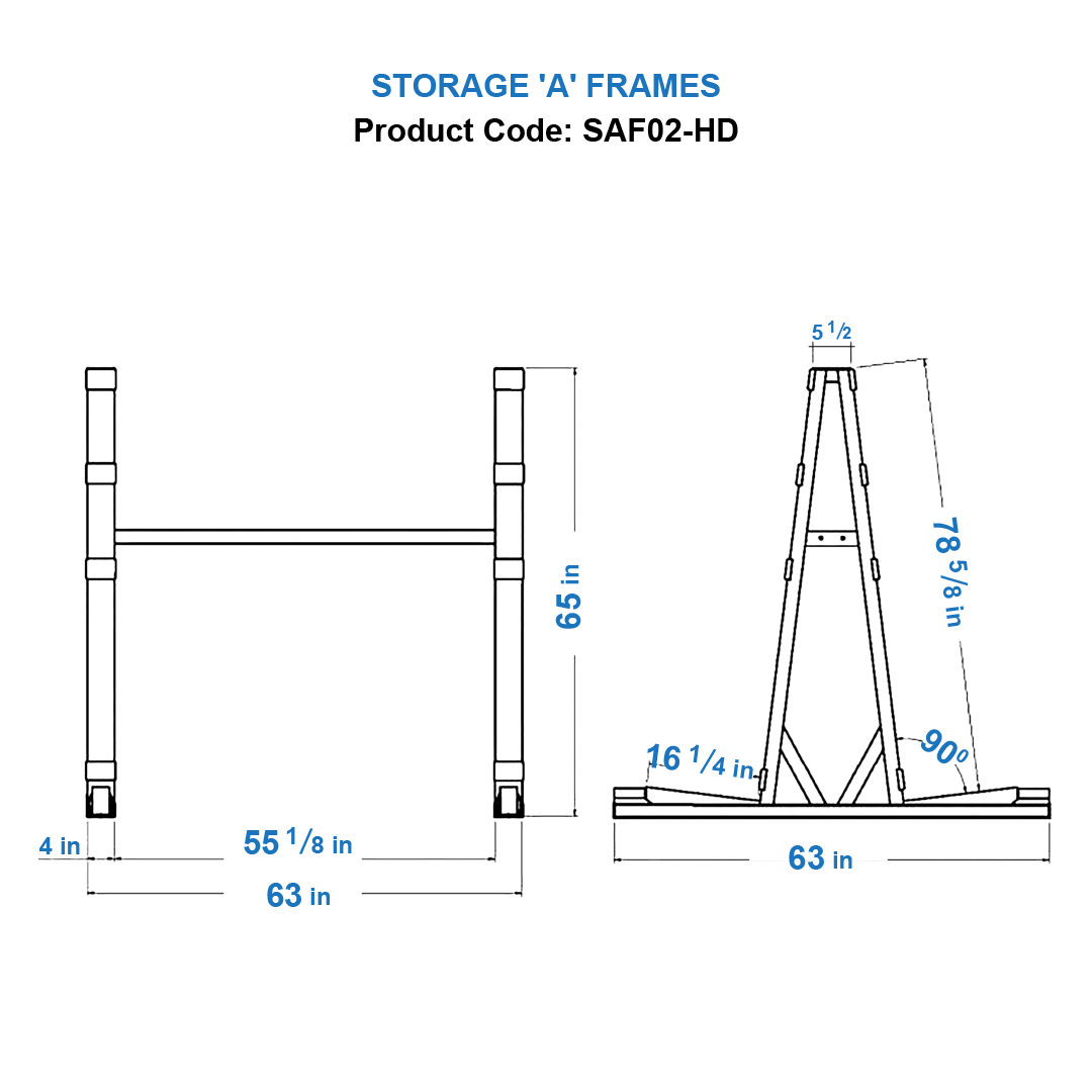 Storage A-Frames SAF02-HD (Dimension)
