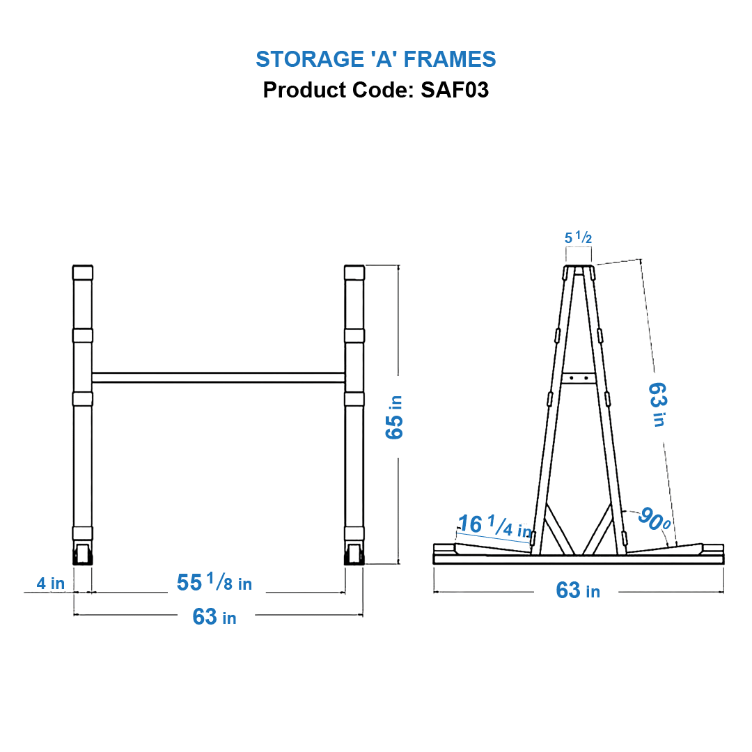 Storage A-Frames SAF03 (Dimension)