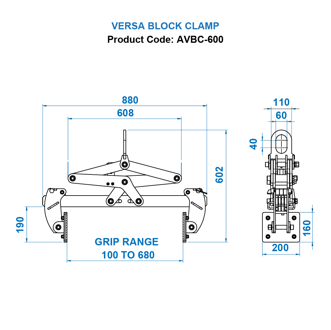 Versa Block Clamps AVBC600