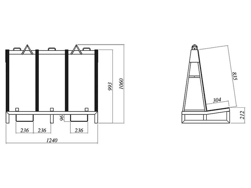 Top Frame TFDFH2 Dimensions