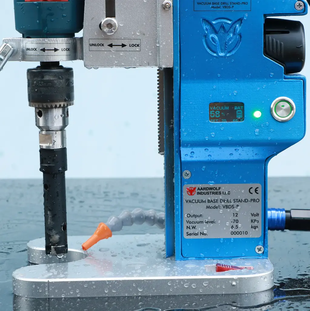 Vacuum Base Drill Stand - Pro- working1 .webp