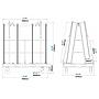 Transport Frame AF1850QP Dimensions